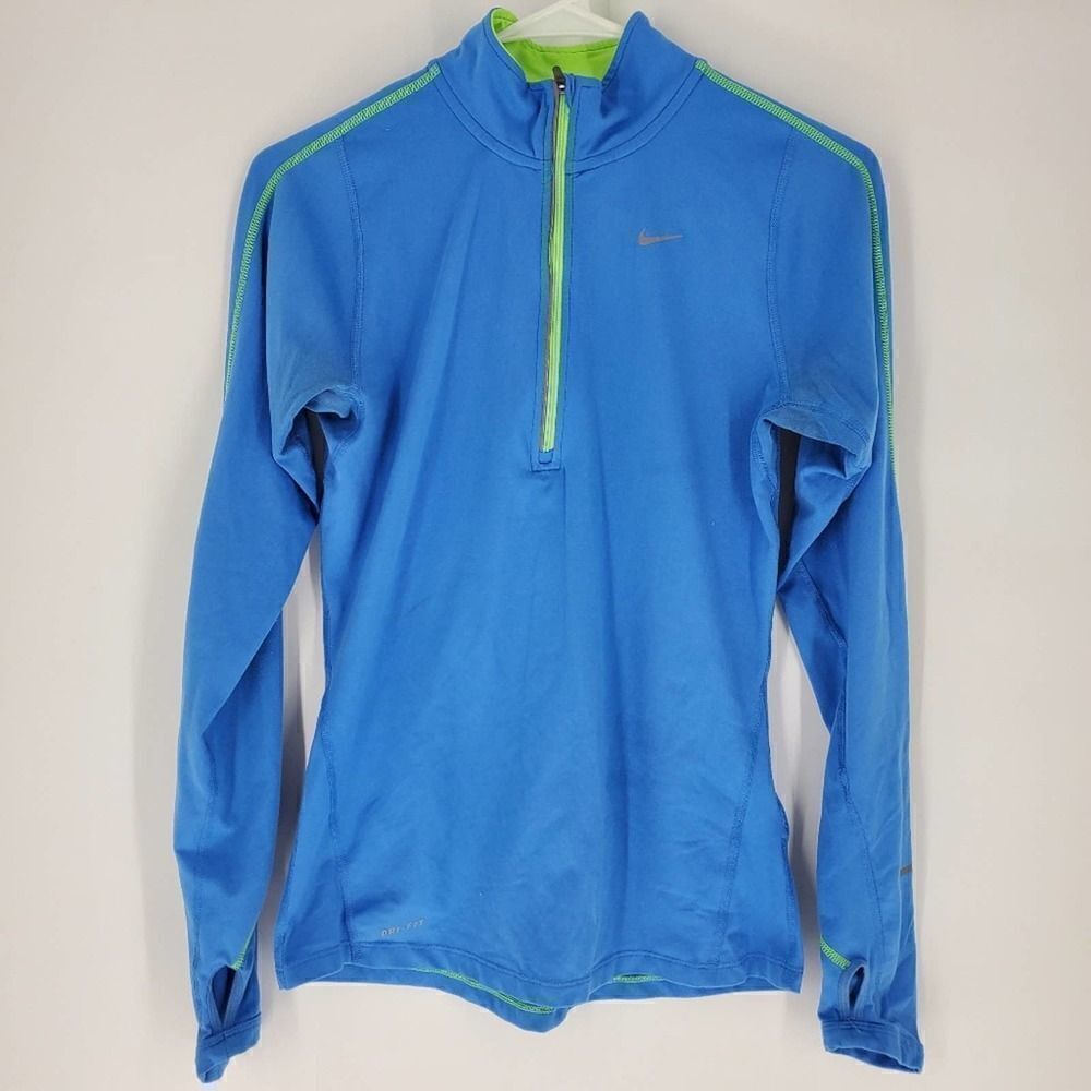 Nike blue running workout top tshirt xs